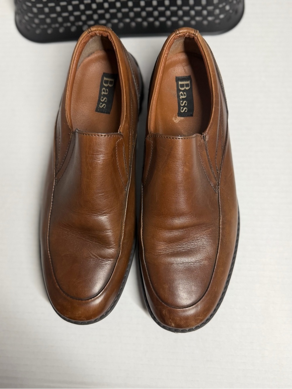 Bass Men's Brown Leather Slip-On Loafers